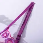 Sexy transparentes dreiteiliges Unterwäscheset mit abnehmbarem BH vorne – Großhandel für Dessous mit Trägerdetails