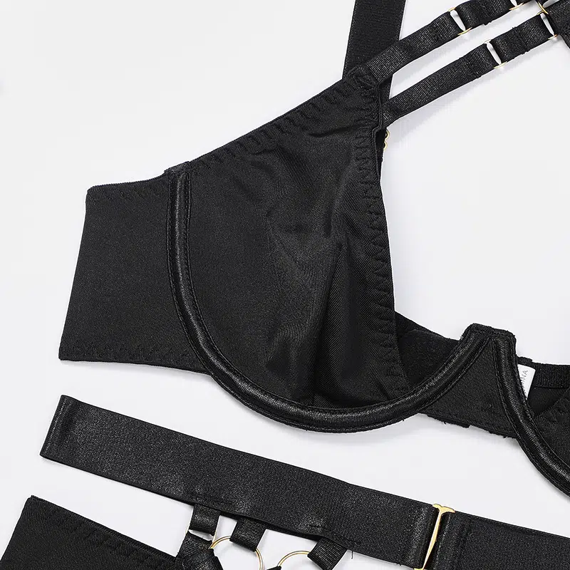 Tukkukauppa Cross Straps Push-Up-rintaliivit alusvaatesarja metallirenkailla rintaliivien yksityiskohdat