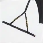 Tukkumyynti Cross Straps Push-Up-rintaliivit alusvaatteita metallirenkailla jalkarenkaalla