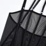 Engros Cross Straps Push-Up BH Lingeri Sæt med Metal Ringe Strapy detaljer