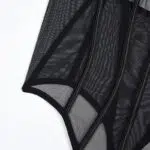 Engros Cross Straps Push-Up BH Lingeri Sæt med Metal Ringe Talje detaljer
