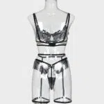 Engros Elegant Se-Through Mesh Strømpebånd BH Sæt med sexet Tasse bagfra Engros Elegant Se-Through Mesh Strømpebånd BH Sæt med sexet Tasse bagfra