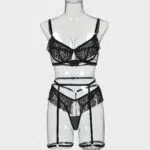 Engros Elegant Se-Through Mesh Strømpebånd BH Sæt med sexet Tasse forfra Engros Elegant Se-Through Mesh Strømpebånd BH Sæt med sexet Tasse forfra