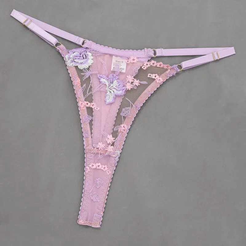 Conjunto de lencería sexy para mujer, nuevo estilo, venta al por mayor, con pantalón bordado floral, espectáculo