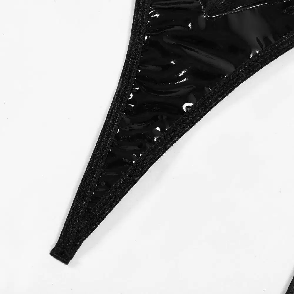 Wholesale Elegant See-Through Sexy Suit with Love Pendant Crotch Details