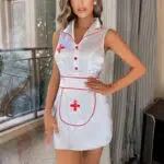 Venta al por mayor Tight Sexy Nurse Halloween Cosplay Set Model Display