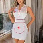 Venta al por mayor Tight Sexy Nurse Halloween Cosplay Set Model Show