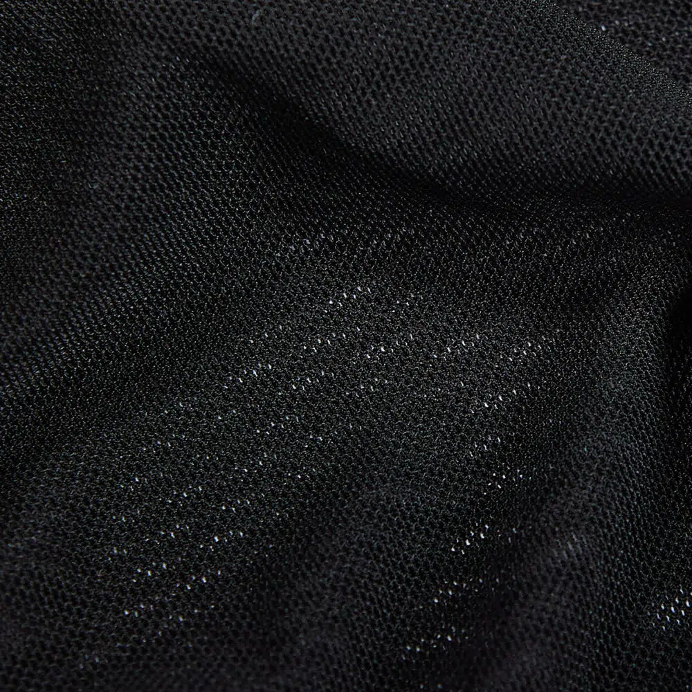 Wholesale Black Bodysuit with See-Through Mesh and Backless Design Mesh Details