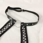 Bustier jarretière en gros avec col licou et conception en résille Détails Harter