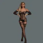 Wholesale Sheer Bodystocking with Off-the-Shoulder Design Wholesale Sheer Bodystocking with Off-the-Shoulder Design