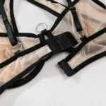 Ensemble soutien-gorge et culotte moderne en biscuit, avec détails au dos, soutien-gorge jarretelle, vente en gros