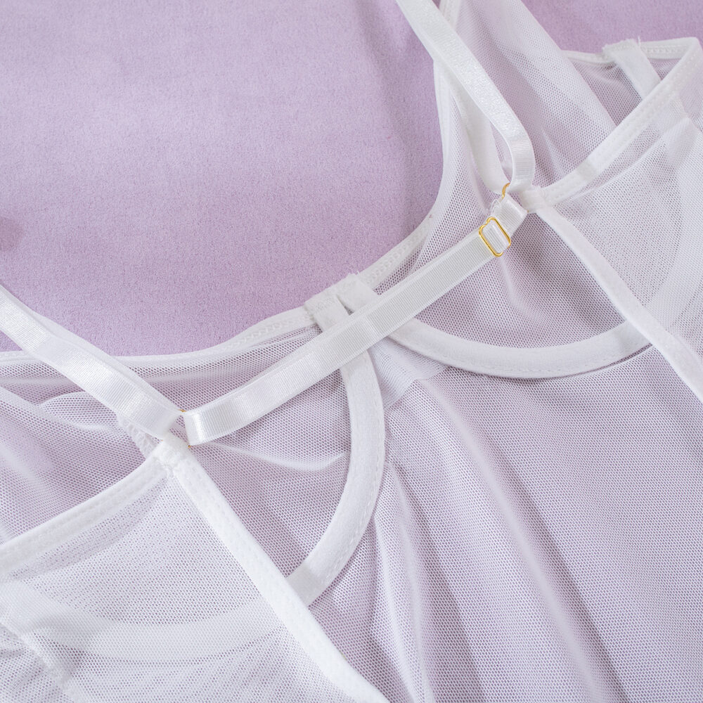 Оптовый комплект сорочки из прозрачной сетки для брачной ночи.