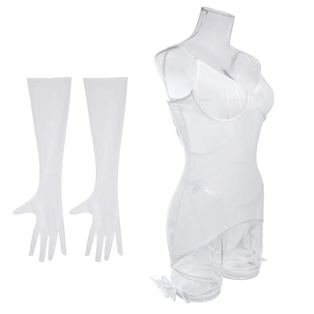 Wholesale Sheer Mesh Chemise Set for Wedding Night SIde View
