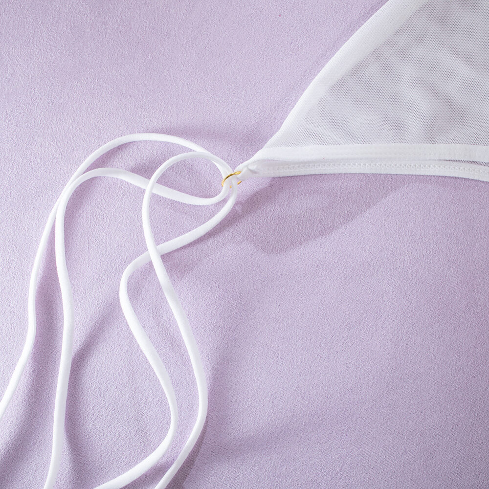 Оптовый комплект сорочки из прозрачной сетки для брачной ночи с деталями с ремешками