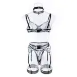 Wholesale Zebra Bra and Panty Set with Matching Accessories Back View