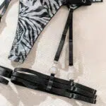 Wholesale Zebra Bra and Panty Set with Matching Accessories Details