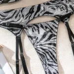 Wholesale Zebra Bra and Panty Set with Matching Accessories Panty Show