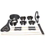 Kit inicial Dominatrix preto atacado com detalhes em borboleta em couro Kit inicial Dominatrix preto atacado com detalhes em borboleta em couro