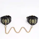 Puño de mano bordado con calavera negra al por mayor Bondage Gear