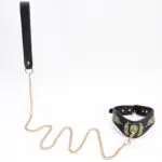 Correa bordada con calavera negra al por mayor para Bondage Gear