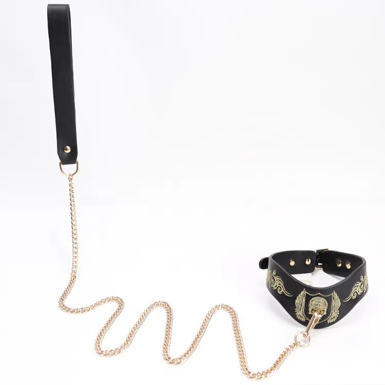 Correa bordada con calavera negra al por mayor para Bondage Gear