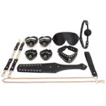 Black Wholesale Submissive Starter Kit with Rivet Design