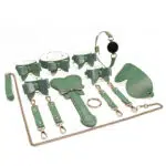 Verde atacado tudo que você precisa de kit de bondage de couro colorido