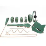 Équipement de bondage de la série Fox en gros vert avec plaqué or