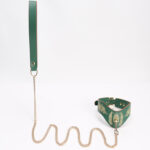 Grøn Engros Skull Broderet Bondage Gear snor