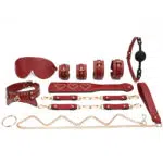 Kit de sujeción para dormitorio Frisky al por mayor rojo con decoración de remaches