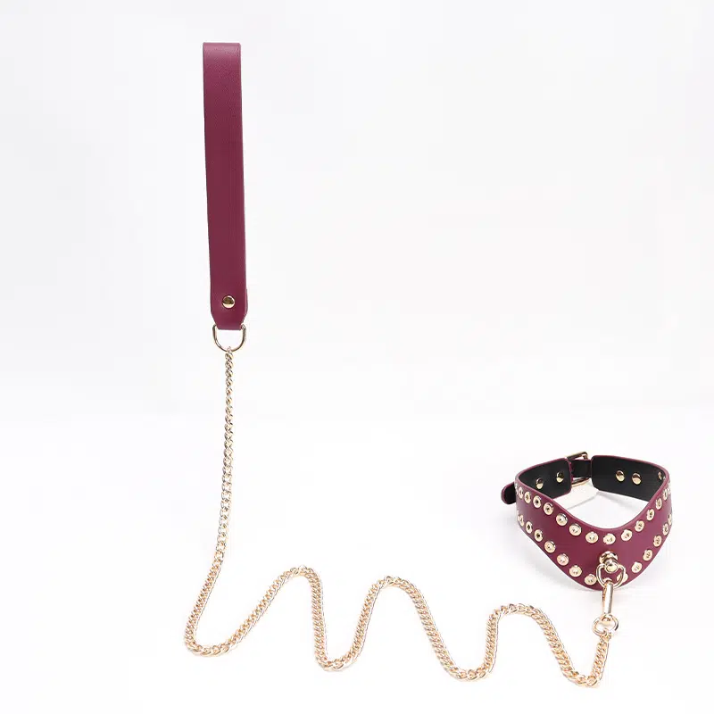 Red Wholesale Submissive Starter Kit with Rivet Design leath