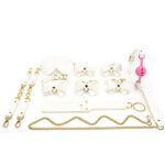 Engrenagem de bondage de cor sólida branca por atacado com decoração de arco