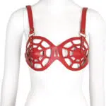 Wholesale Bondage Bra Harness Set with Spider Web Cutouts bra show