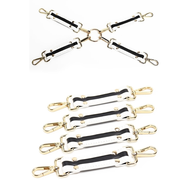 Wholesale Bondage Restraint Kit in Black and Red with Device Equipment cross bukle details Bondage Restraint-kit i grossistledet i svart och rött med utrustningsdetaljer