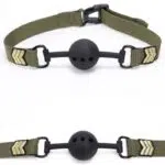 Wholesale Camouflage Bondage Equipment for Army Cosplay gag details