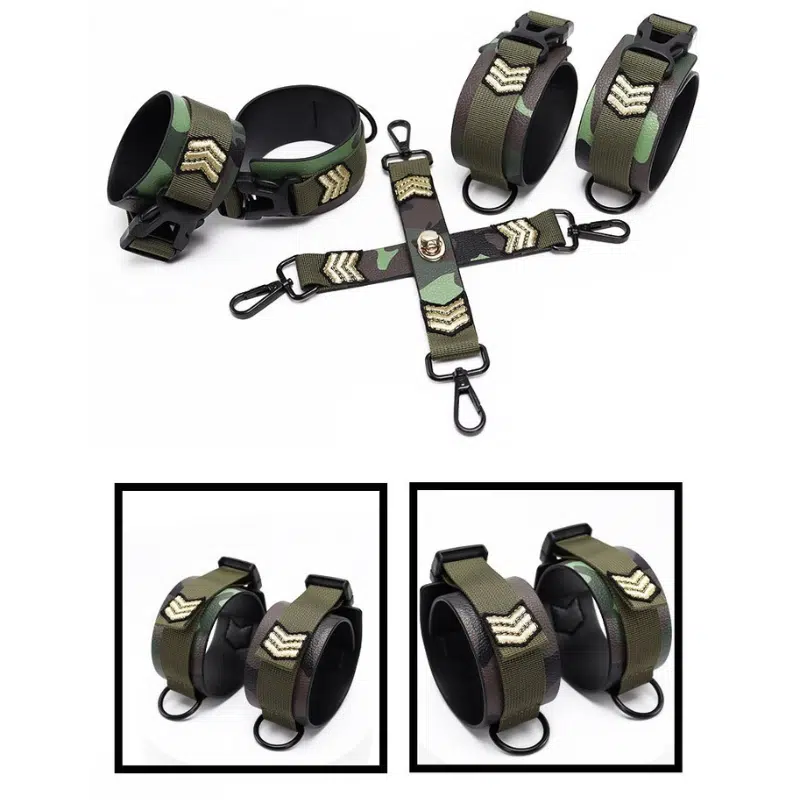 Wholesale Camouflage Bondage Equipment for Army Cosplay hand cuff details