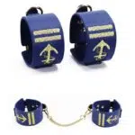 Kit inicial Dominatrix por atacado com detalhes de punho bordado azul marinho