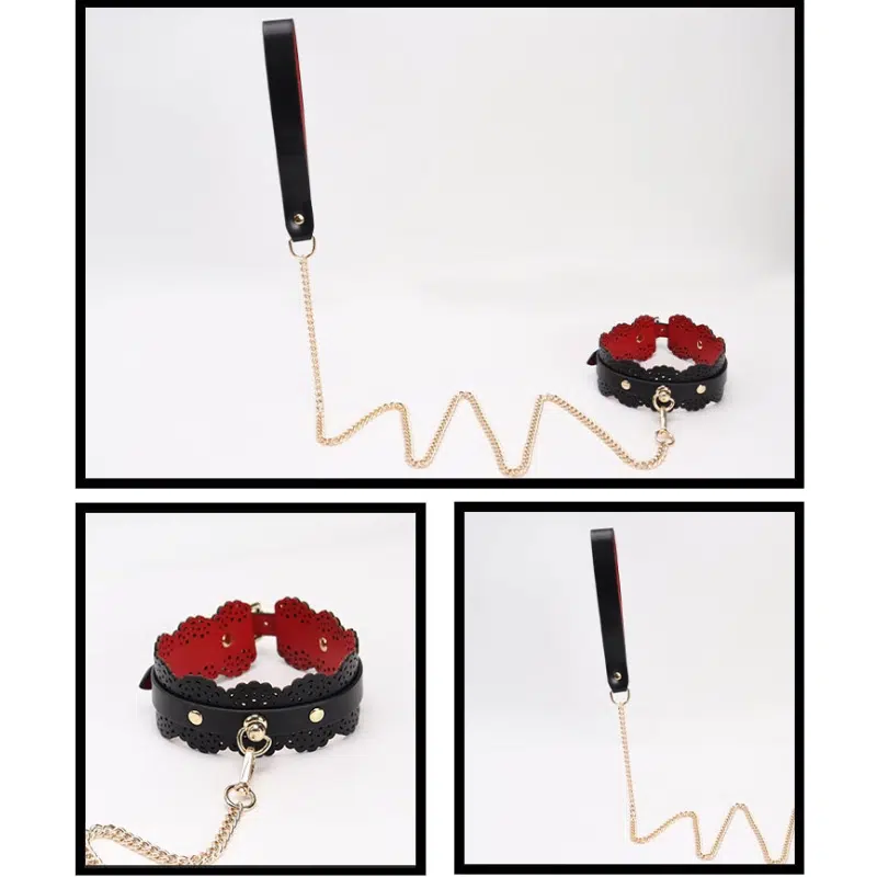 Tukku Hollow Lace Bondage Kit talutushihnan yksityiskohdat