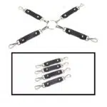 Großhandels-Bondage-Ausrüstungsset mit eingelegter Perlenkette und Kreuzschnallendetails aus PU-Leder