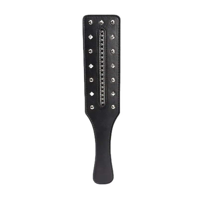 Großhandels-Bondage-Ausrüstungsset mit eingelegter Perlenkette und Paddel aus PU-Leder