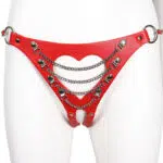 Engros Kinky læder slid Bondage bh og trusse sæt trusse detaljer