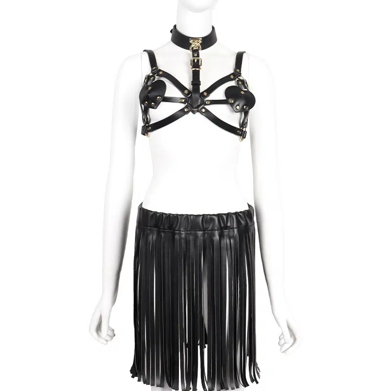 Robe de bondage en cuir en gros pour tenue de fête perverse
