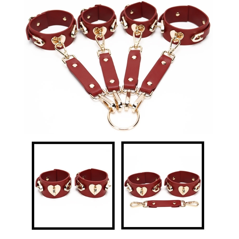 Wholesale Pink Passion Couples Kit with Gold Plated Love Decor hand cuff details Pink Passion Couples -tukkupakkaus kullatuilla Love Decor -käsimansettien yksityiskohdilla