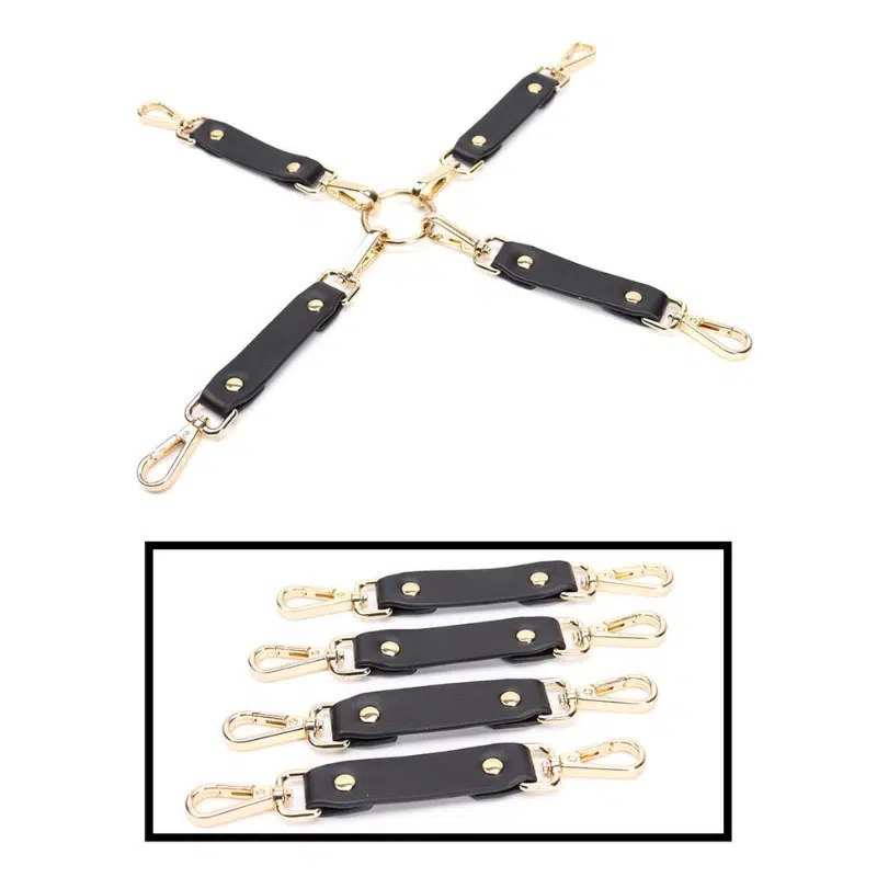 Wholesale Professional Bondage Equipment with Metal Zipper Frame cross bukle details