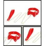 Kit Bondage Rojo con detalles de correa de lazo al por mayor