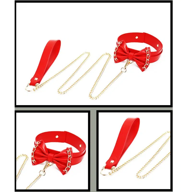 Kit Bondage Rojo con detalles de correa de lazo al por mayor