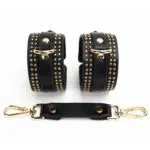 Wholesale Rivet Bondage Starter Kit in Black ankle cuff