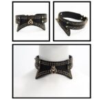 Kit de démarrage rivet bondage en gros en spectacle de col rouge et noir