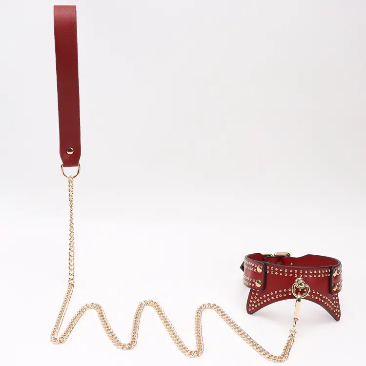 Wholesale Rivet Bondage Starter Kit in Red leash