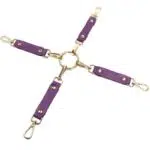 Tukku Solid Color Bondage Gear kanssa keula koristelu cross Burkle